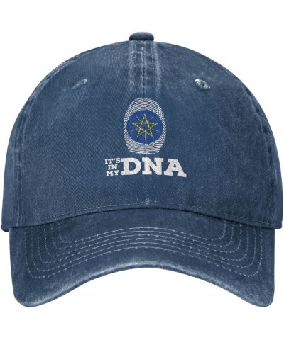 Emblem of Ethiopia It's in My DNA Baseball Cap for Men Women Hats Adjustable Vintage Cowboy Hat Navy Blue $13.25 Cowboy Hats