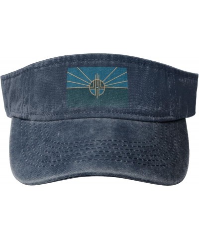 Flag of Lincoln, Nebraska (2022) Sun Visor Hats for Women Men Adjustable Sports Sun Hats Cotton Golf Cap Navy Blue $10.44 Sun...