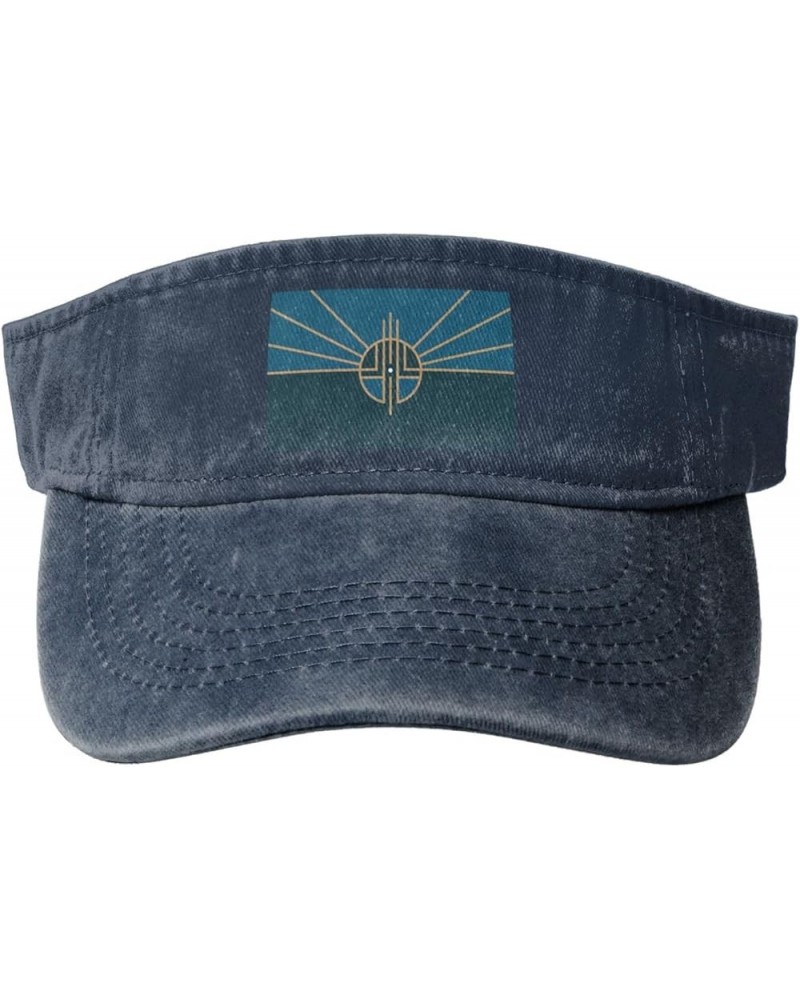 Flag of Lincoln, Nebraska (2022) Sun Visor Hats for Women Men Adjustable Sports Sun Hats Cotton Golf Cap Navy Blue $10.44 Sun...