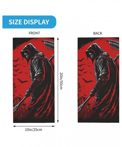 sickle Grim reaper night moon red Neck Gaiter Face Cover Scarf Balaclava Bandana for Women Men Gaiter Mask for Motorcycle Cyc...