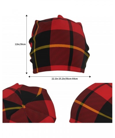 Beanie Hat for Men Women Slouchy Beanie Hats Wallace-Clan-Red-Tartan Winter Knit Cuffed Beanie Skull Cap $9.86 Skullies & Bea...