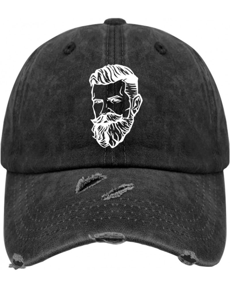 Man Long Beard Hats for Womens Washed Distressed Baseball Cap Funny Washed Dad Hat Light Weight $12.87 Baseball Caps