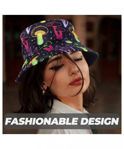 Mushroom Bucket Hat Outdoor Bucket Hat Fisherman Caps for Carnival Party Sun Protection Women As Shown-2 $7.15 Bucket Hats