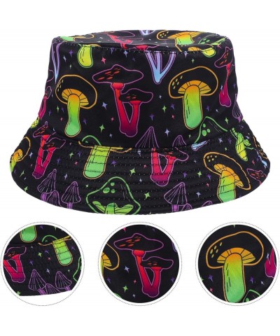 Mushroom Bucket Hat Outdoor Bucket Hat Fisherman Caps for Carnival Party Sun Protection Women As Shown-2 $7.15 Bucket Hats