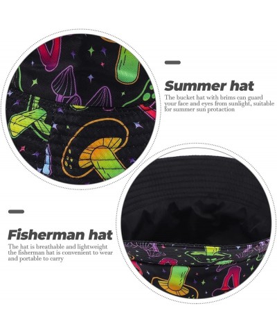 Mushroom Bucket Hat Outdoor Bucket Hat Fisherman Caps for Carnival Party Sun Protection Women As Shown-2 $7.15 Bucket Hats