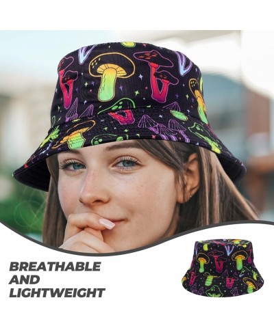 Mushroom Bucket Hat Outdoor Bucket Hat Fisherman Caps for Carnival Party Sun Protection Women As Shown-2 $7.15 Bucket Hats