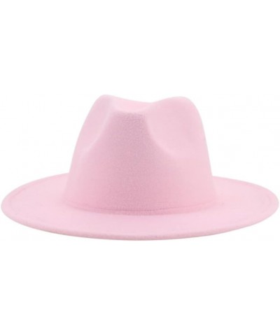 Women Men Fedoras Hats Winter Hats Panama Jazz Caps Wedding Church Derby Hats Pink $19.97 Fedoras