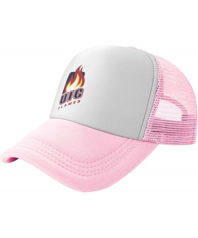 UIC Flame Trucker Hats，Adjustable Comfortable Mesh Shade Baseball Cap for Men and Women Pink $10.07 Baseball Caps