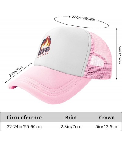 UIC Flame Trucker Hats，Adjustable Comfortable Mesh Shade Baseball Cap for Men and Women Pink $10.07 Baseball Caps