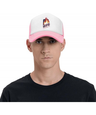 UIC Flame Trucker Hats，Adjustable Comfortable Mesh Shade Baseball Cap for Men and Women Pink $10.07 Baseball Caps