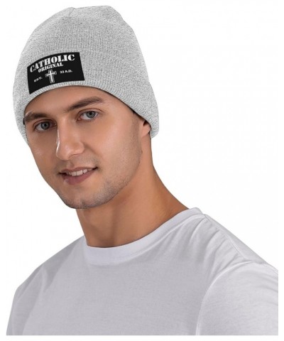 Catholics Since 33 Beanie for Mens Women Winter Warm Hat Knitted Cuffed Skull Cap Black Gray $8.67 Skullies & Beanies