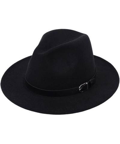 British Fedora Hat Men Women Imitation Woolen Winter Felt Hats Jazz Hat 59-60CM Beige $20.48 Fedoras