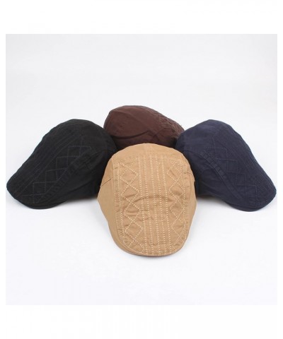 Newsboy Cap for Men Classic Winter Cotton Flat Visor Hats Fashion Embroidery Hunting Golf Driving Beret Hat Army Green $11.32...