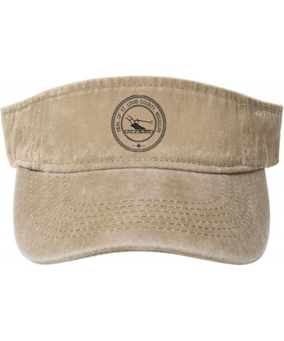 St. Louis County, Missouri, Seal Sun Hat Sun Visor Hats for Women Men Baseball Cap Golf Hats Natural $13.26 Visors