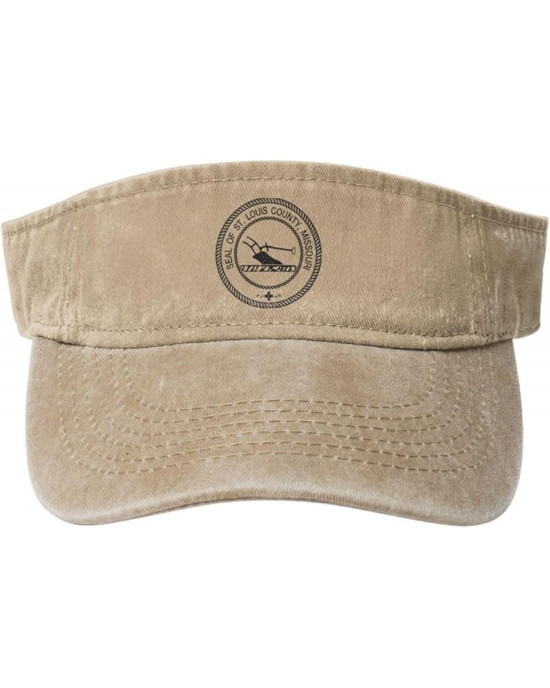 St. Louis County, Missouri, Seal Sun Hat Sun Visor Hats for Women Men Baseball Cap Golf Hats Natural $13.26 Visors