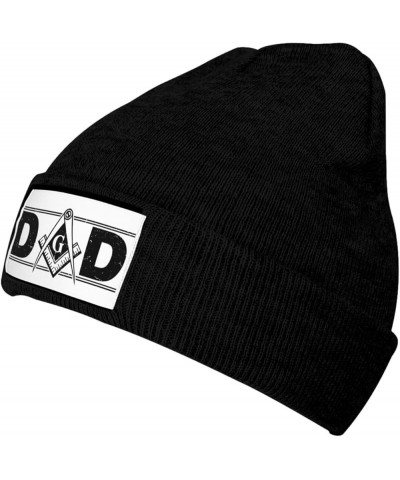 Mens Masonic Dad, Beanie Hat Men Knit Skull Cap Women Winter Warm Hat Knitted Hat Slouchy Hat Black Black $11.39 Skullies & B...