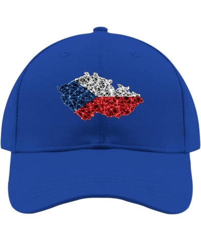 Flag Map Mesh Czech Republic Baseball Caps Vintage Dad Hats for Men Gifts for Her Baseball Blue $12.34 Baseball Caps