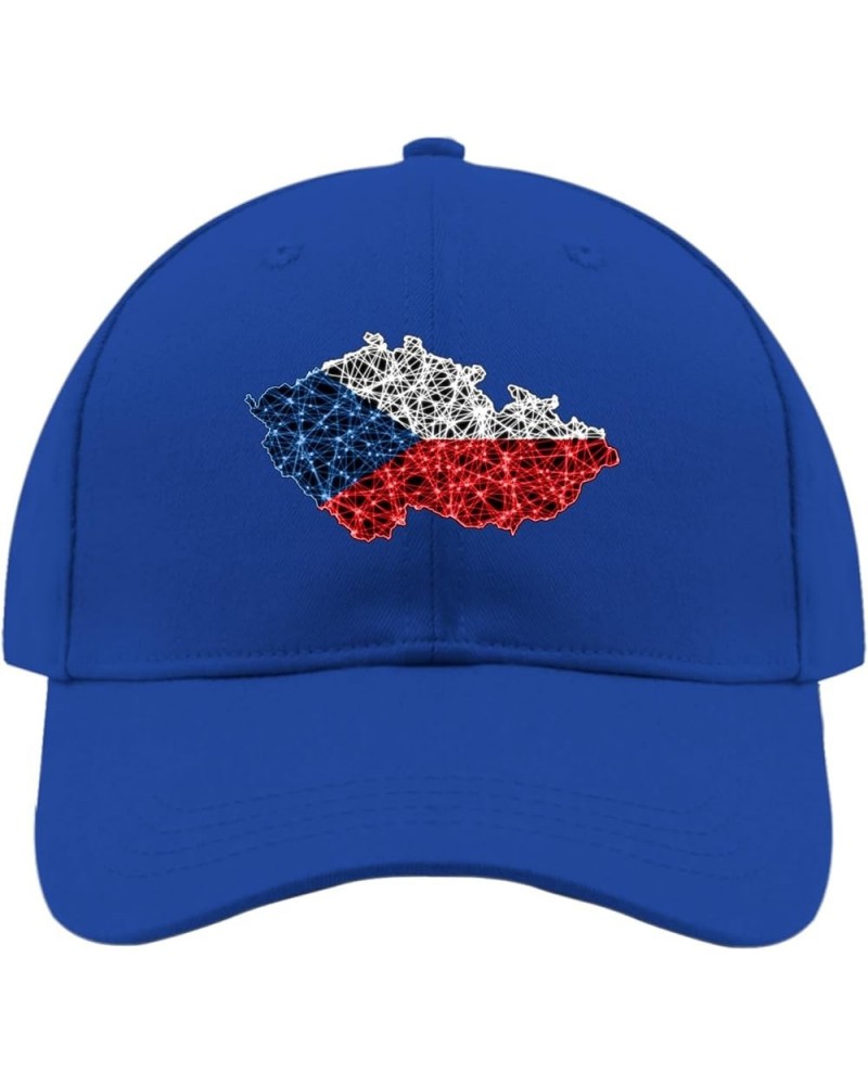 Flag Map Mesh Czech Republic Baseball Caps Vintage Dad Hats for Men Gifts for Her Baseball Blue $12.34 Baseball Caps