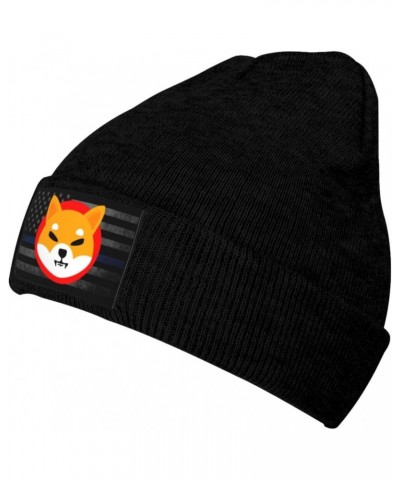 Shiba Inu Token Shib Coin Knit Hat Cap Winter Warm Soft Stretch Beanie Hat for Men Women3429 Black $10.47 Skullies & Beanies