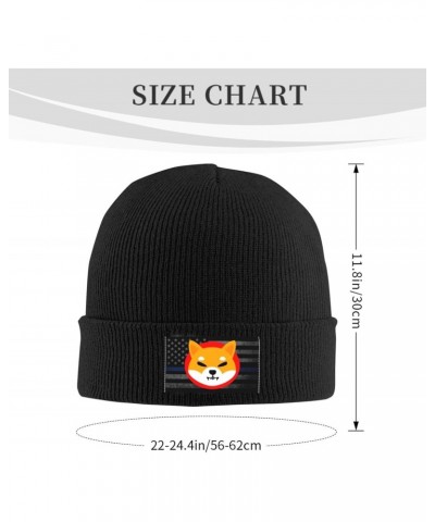 Shiba Inu Token Shib Coin Knit Hat Cap Winter Warm Soft Stretch Beanie Hat for Men Women3429 Black $10.47 Skullies & Beanies