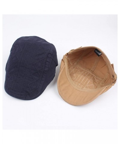 Newsboy Cap for Men Classic Winter Cotton Flat Visor Hats Fashion Embroidery Hunting Golf Driving Beret Hat Army Green $11.32...