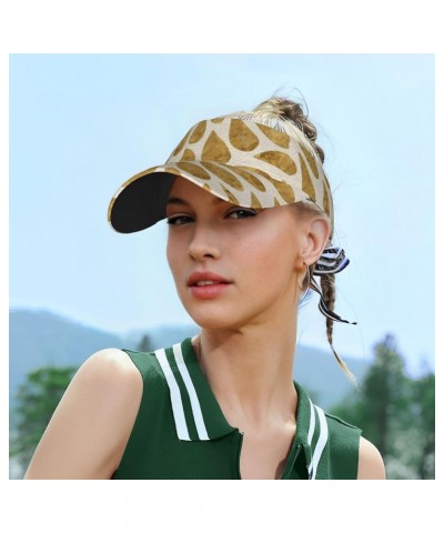 Gold Drops Print Sunscreen Visor Hats for Women & Men,Sport Empty Top,Tennis Visor,Golf Visor Gold Drops $12.32 Visors