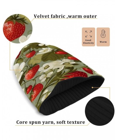 Strawberry Beanie Hat Skull Cap Beanies for Men Women,Winter Warm Ski Hat Unisex334 $13.20 Skullies & Beanies