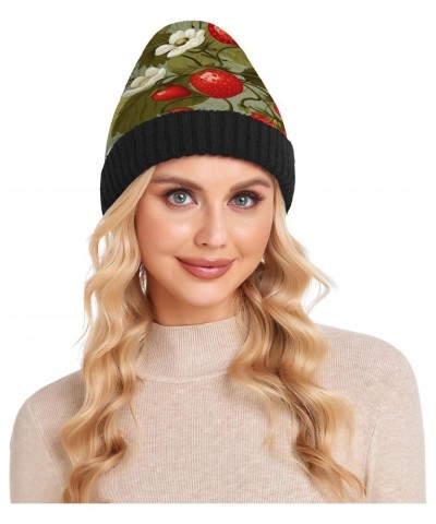 Strawberry Beanie Hat Skull Cap Beanies for Men Women,Winter Warm Ski Hat Unisex334 $13.20 Skullies & Beanies