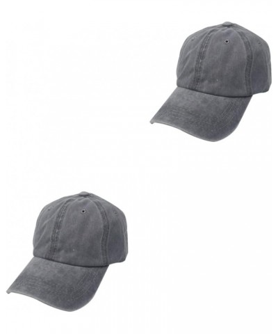 2pcs Adjustable Baseball Cap Wash Dyed Hat Fashion Hat Low Profile Hat Cotton Hat Light Board Peaked Cap Light Greyx2pcs $6.8...