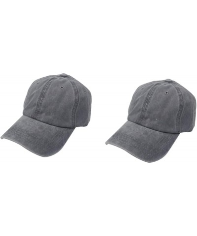 2pcs Adjustable Baseball Cap Wash Dyed Hat Fashion Hat Low Profile Hat Cotton Hat Light Board Peaked Cap Light Greyx2pcs $6.8...