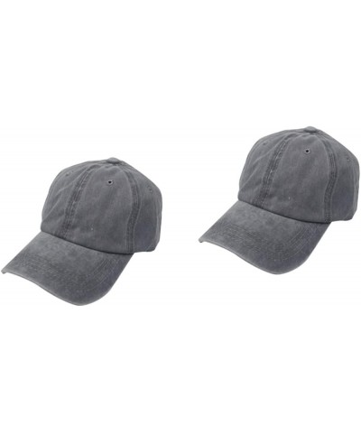 2pcs Adjustable Baseball Cap Wash Dyed Hat Fashion Hat Low Profile Hat Cotton Hat Light Board Peaked Cap Light Greyx2pcs $6.8...