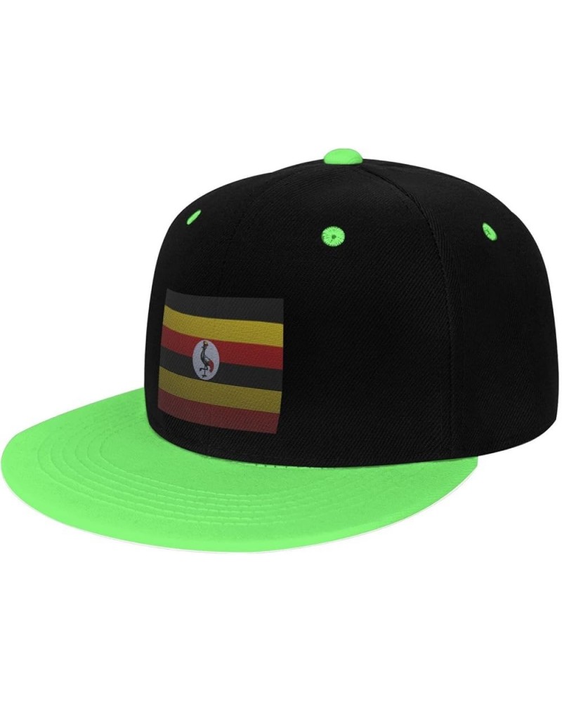 Flag of Uganda Knitting Effect Snapback Hat for Men Women Baseball Cap Trucker Flat Bill Hats Dad Caps Green $12.36 Baseball ...