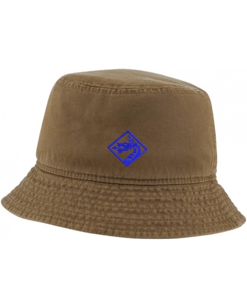 Women Bucket Hats for Men Army18th Airborne Corps Embroidered Unisex Bucket Hat Outdoor Fishing Hat Khaki $13.90 Bucket Hats