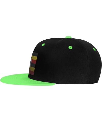 Flag of Uganda Knitting Effect Snapback Hat for Men Women Baseball Cap Trucker Flat Bill Hats Dad Caps Green $12.36 Baseball ...