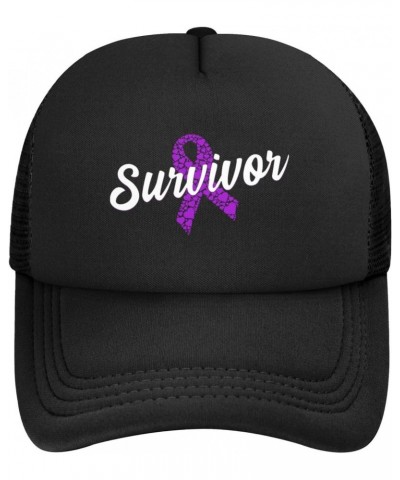 Pancreatic Cancer Survivor Home Baseball Cap Adjustable Casual Mesh Hats Duck Tongue Hat for Men Women38 Black $12.74 Basebal...