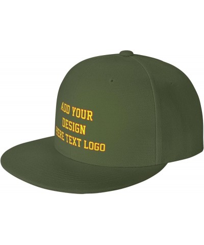 Custom Hats Personalized Hat Add Image Text Logo to Design Your Own Hat Moss Green $8.84 Baseball Caps