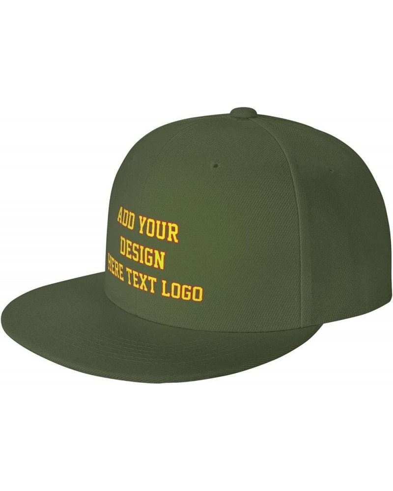 Custom Hats Personalized Hat Add Image Text Logo to Design Your Own Hat Moss Green $8.84 Baseball Caps