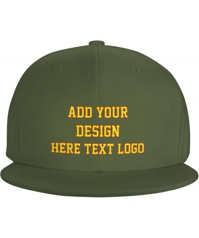 Custom Hats Personalized Hat Add Image Text Logo to Design Your Own Hat Moss Green $8.84 Baseball Caps