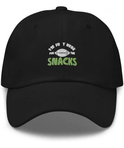 I'm Just Here for The Snacks Funny Fantasy Football Handoff Dad Cap Black $21.59 Baseball Caps