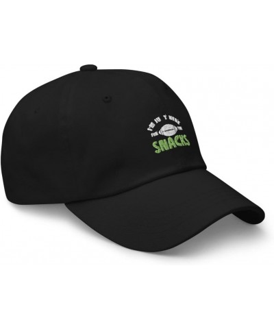 I'm Just Here for The Snacks Funny Fantasy Football Handoff Dad Cap Black $21.59 Baseball Caps