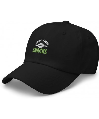 I'm Just Here for The Snacks Funny Fantasy Football Handoff Dad Cap Black $21.59 Baseball Caps