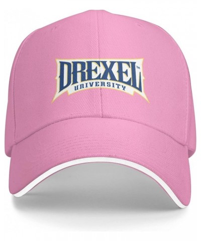 Drexel University Logo Sandwich Cap Unisex Classic Baseball Capunisex Adjustable Casquette Dad Hat Pink $11.76 Baseball Caps