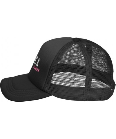 Fuck Thyroid Cancer Ribbon Baseball Cap Black Breathable Trucker Hat for Women Men $10.26 Baseball Caps