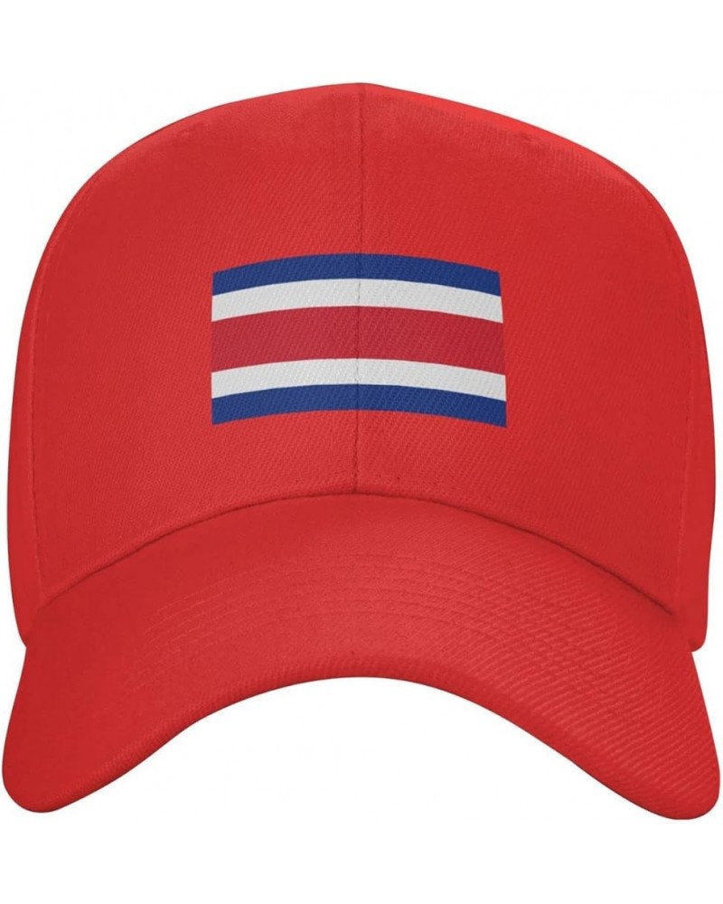 Flag of Costa Rica Baseball Cap for Men Women Hat Adjustable Truck Driver Baseball Caps Dad Hats Red $12.42 Baseball Caps