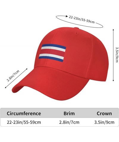 Flag of Costa Rica Baseball Cap for Men Women Hat Adjustable Truck Driver Baseball Caps Dad Hats Red $12.42 Baseball Caps