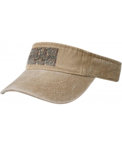 Cold Tree Camouflage Print Stylish Denim Open-Top Sun Hat for Everyday Wear and Sports $13.43 Sun Hats