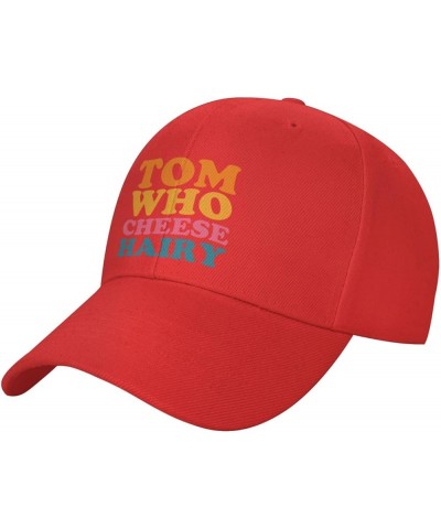 Women's and Men's Baseball Cap Tom Who Cheese Hairy Low Profile Dad Hat Adjustable Casquette Cap Red $9.90 Baseball Caps