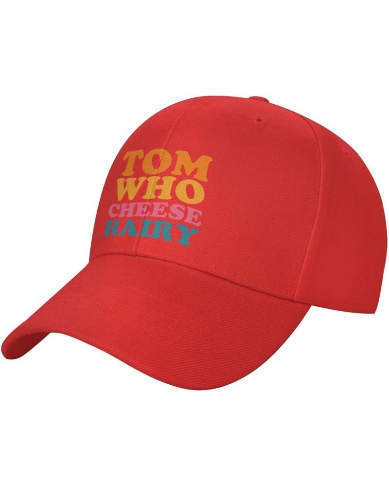 Women's and Men's Baseball Cap Tom Who Cheese Hairy Low Profile Dad Hat Adjustable Casquette Cap Red $9.90 Baseball Caps