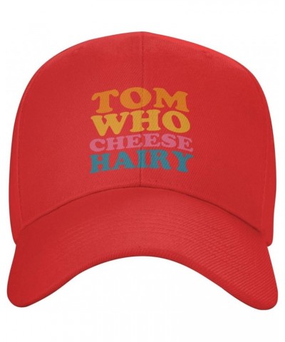 Women's and Men's Baseball Cap Tom Who Cheese Hairy Low Profile Dad Hat Adjustable Casquette Cap Red $9.90 Baseball Caps