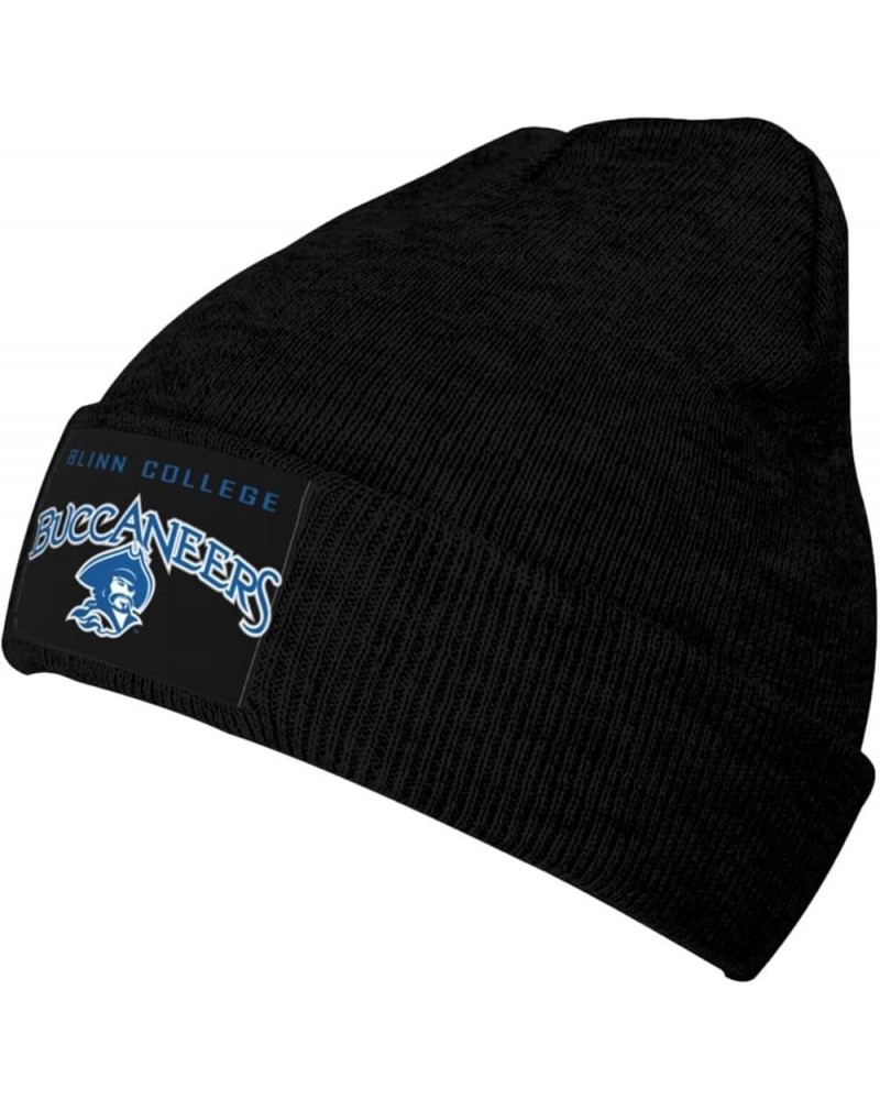 Blinn College Logo Stretch Knit Hat for Men Women Winter Warm Cap Black $7.08 Skullies & Beanies